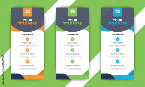 Corporate dl flyer template rack card design