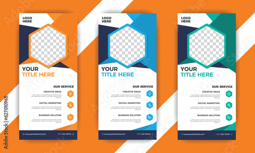Corporate dl flyer template rack card design