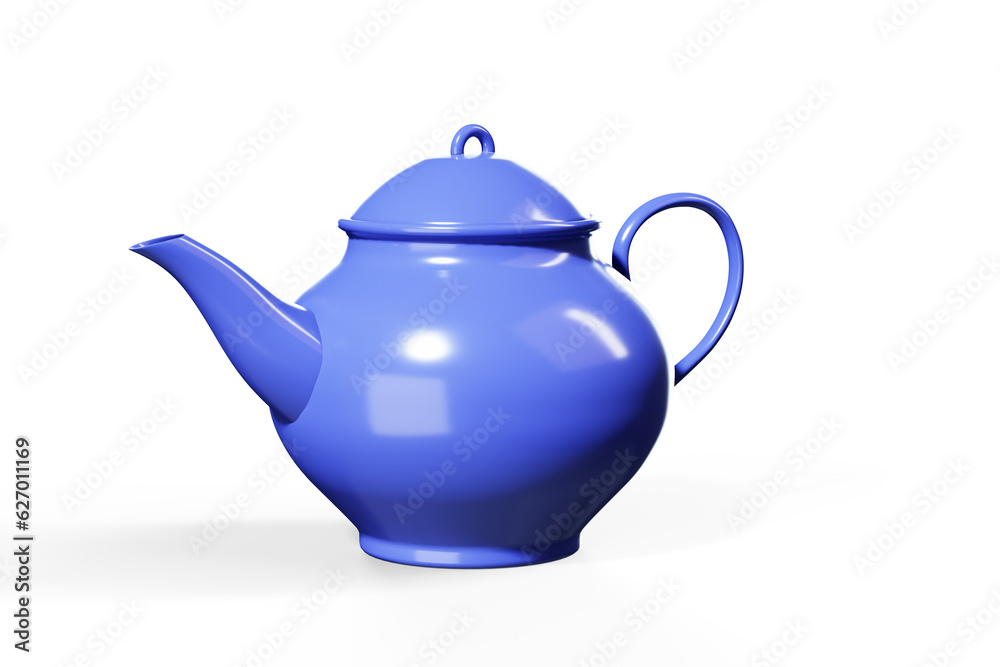 Stylish insulated plastic electric white kettle. 3d illustration, 3d rendering Stylish insulated plastic electric white kettle. 3d illustration, 3d rendering
