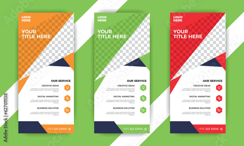 Corporate dl flyer template rack card design