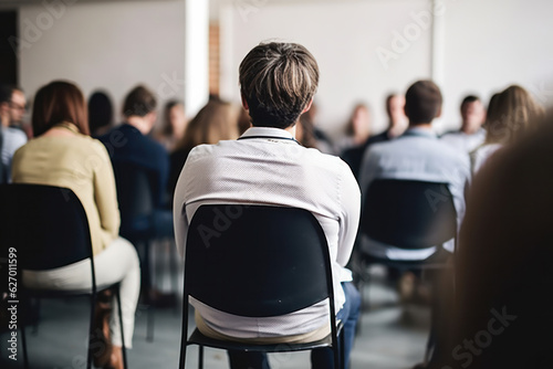  person attending a mental health seminar or workshop. 