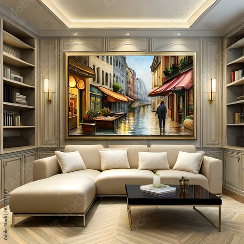 living rooms  generative by AI technology