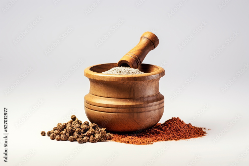 Spices with a mortar. Generative AI Spices with a mortar. Generative AI