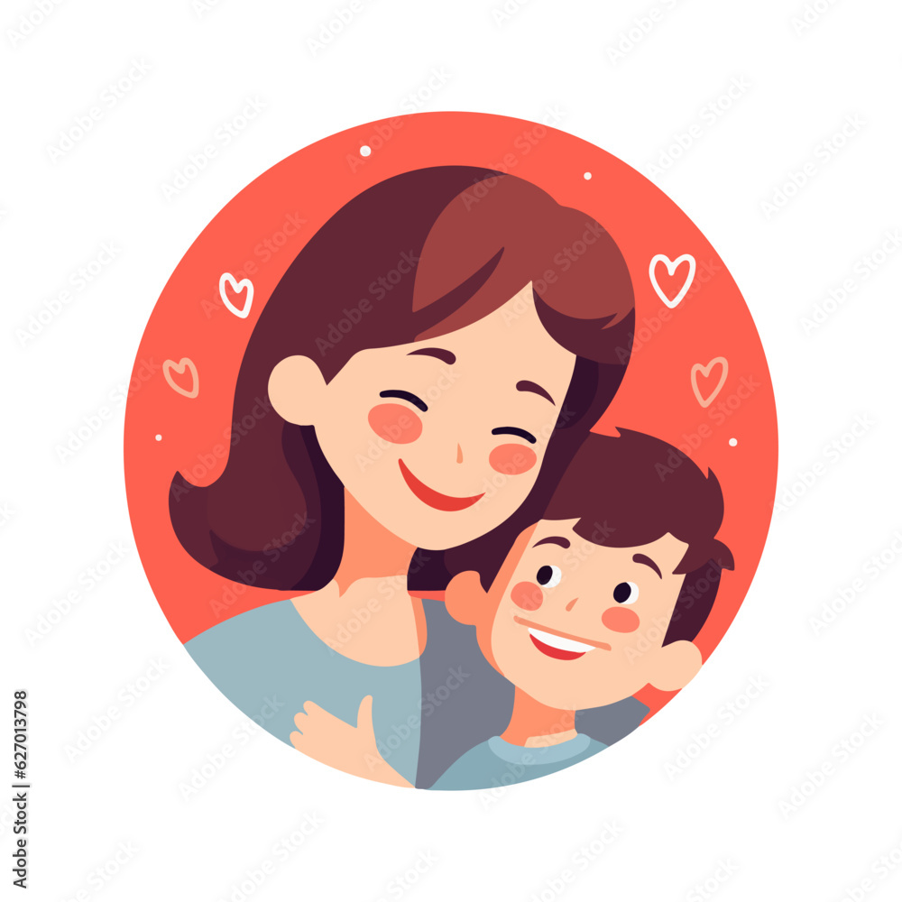 mother and son logo vector mother and son logo vector