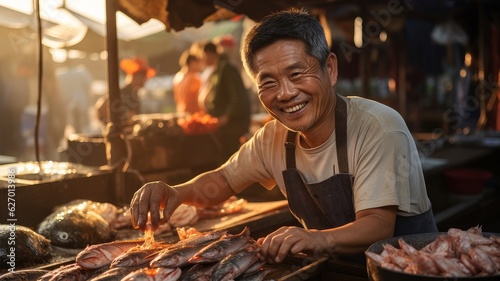Japanese fish seller
