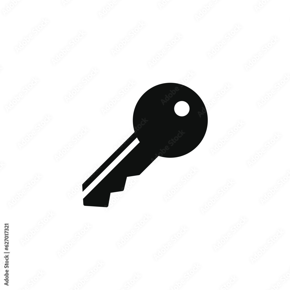 Key icon isolated on white background Key icon isolated on white background