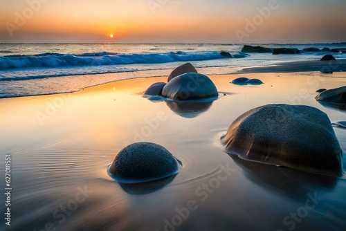 sunset on the beach