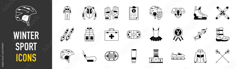 Winter Sports related, pixel perfect, up scalable, vector illustration icon set.
Winter Sports related, pixel perfect, up scalable, vector illustration icon set.