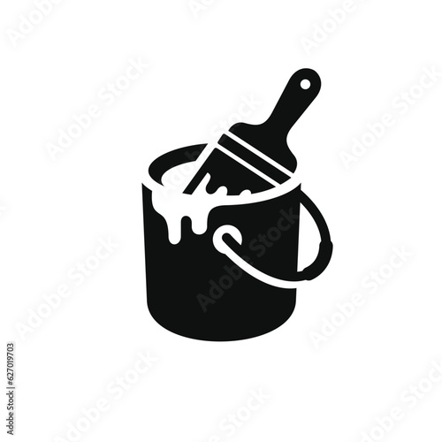 Paint bucket icon isolated on white background