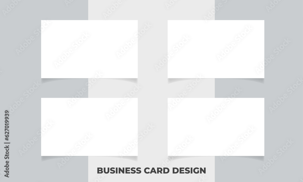 Blank business card mockup. Mockup vector isolated. Realistic floating business branding cards template mockup design with shadows. Vector illustration