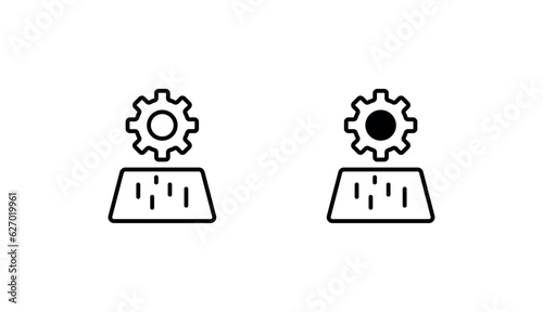 Platforming icon design with white background stock illustration photo