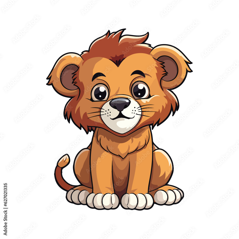 Adorable lion Animated Cartoon Character Adorable lion Animated Cartoon Character