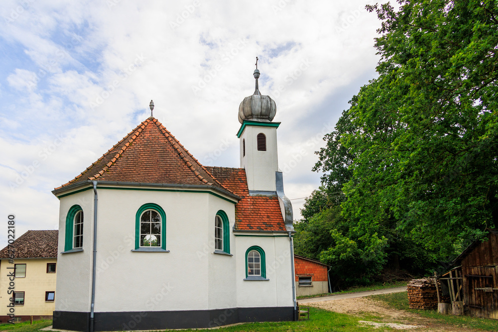 The Chapel of St. Barbera in Oberzell near Friedberg in Bavaria