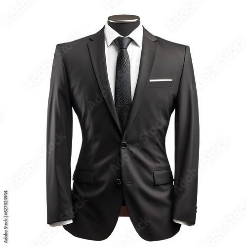 tuxedo suit mockup on transparent background ,tuxedo isolated cut out ,generative ai