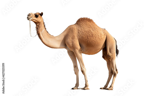 Fotografiet camel isolated on white background