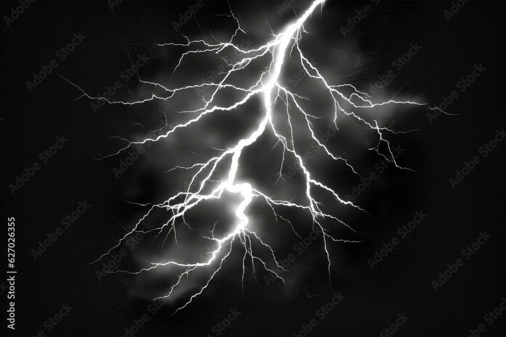 A user-friendly png of lightning for basic use. Generative AI