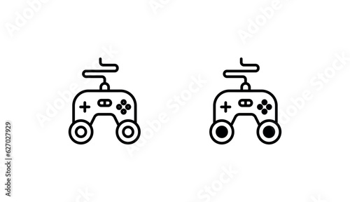 Portable console icon design with white background stock illustration