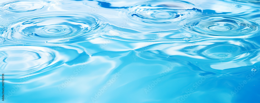 Water background, ripple and flow with waves. Summer blue swiming pool pattern. Sea, ocean surface. Panoramic banner. Water background, ripple and flow with waves. Summer blue swiming pool pattern. Sea, ocean surface. Panoramic banner.