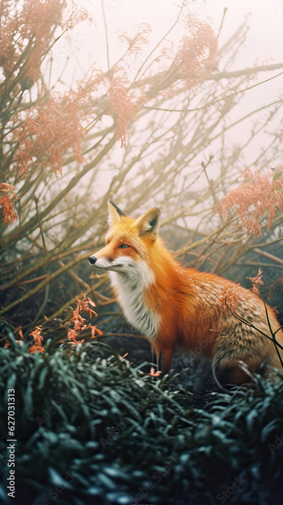 Obraz premium Forest Fox, Animal Photography, Nature Photography,red fox in the woods,red fox in the forest,red fox cub