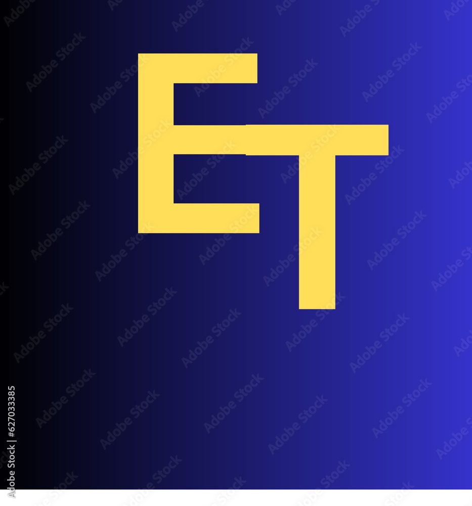 Fototapeta premium ET letter design and logo for every one 