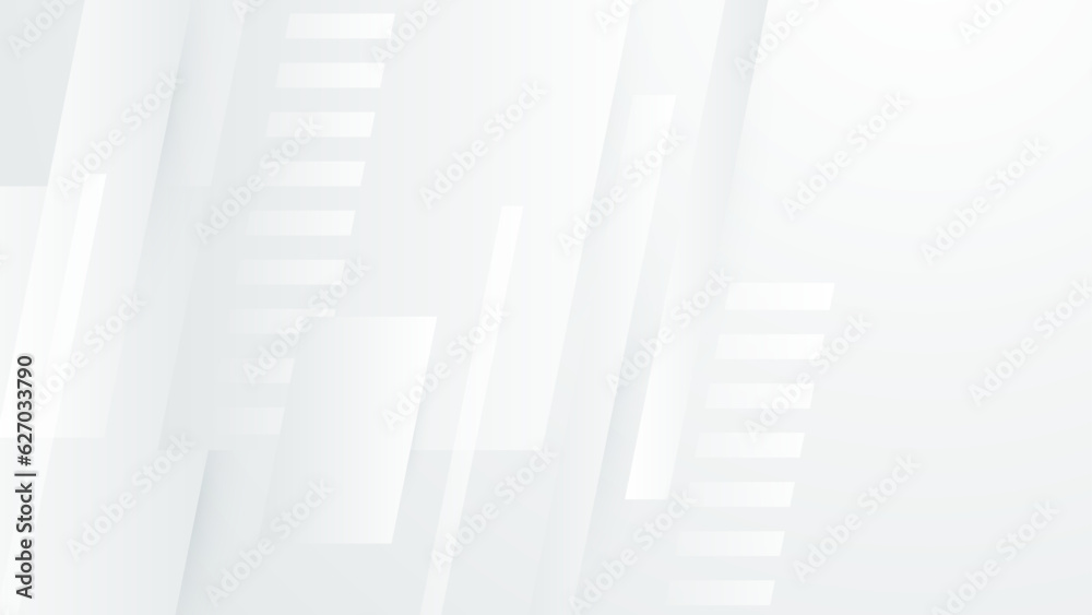 Obraz premium Abstract white monochrome vector background, for design brochure, website, flyer. Geometric white wallpaper for certificate, presentation, landing page