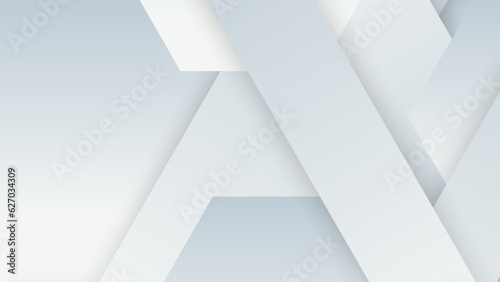 Abstract white geometric shapes 3d background. Vector illustration abstract graphic design banner pattern presentation background wallpaper web template.