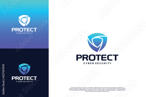 Shield protection logo design inspiration.