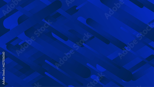 Abstract blue geometric shapes 3d background. Vector illustration abstract graphic design banner pattern presentation background wallpaper web template.