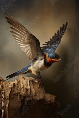 Barn swallow close-up