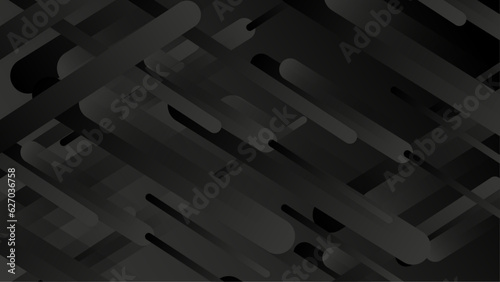 Abstract black geometric shapes 3d background. Vector illustration abstract graphic design banner pattern presentation background wallpaper web template.
