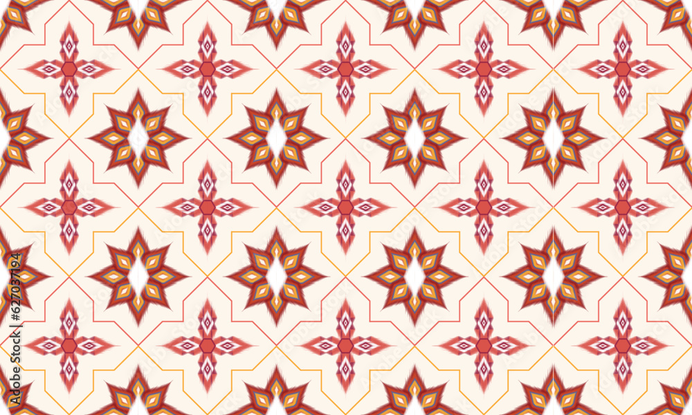 Geometric ethnic pattern vector background. seamless pattern traditional,Design for background, wallpaper, Batik, fabric, carpet, clothing, wrapping, and textile. Colorful ethnic pattern