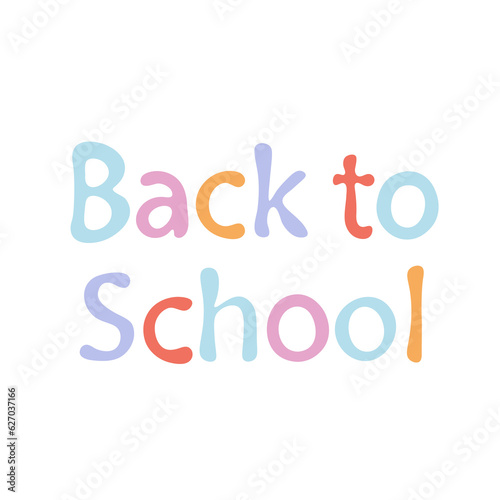 Back to school lettering, vector illustration