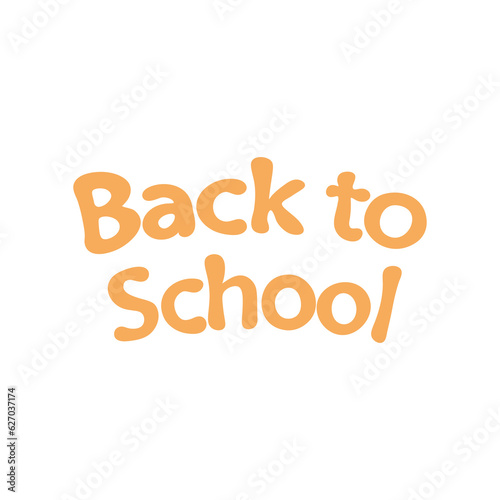 Back to school lettering, vector illustration