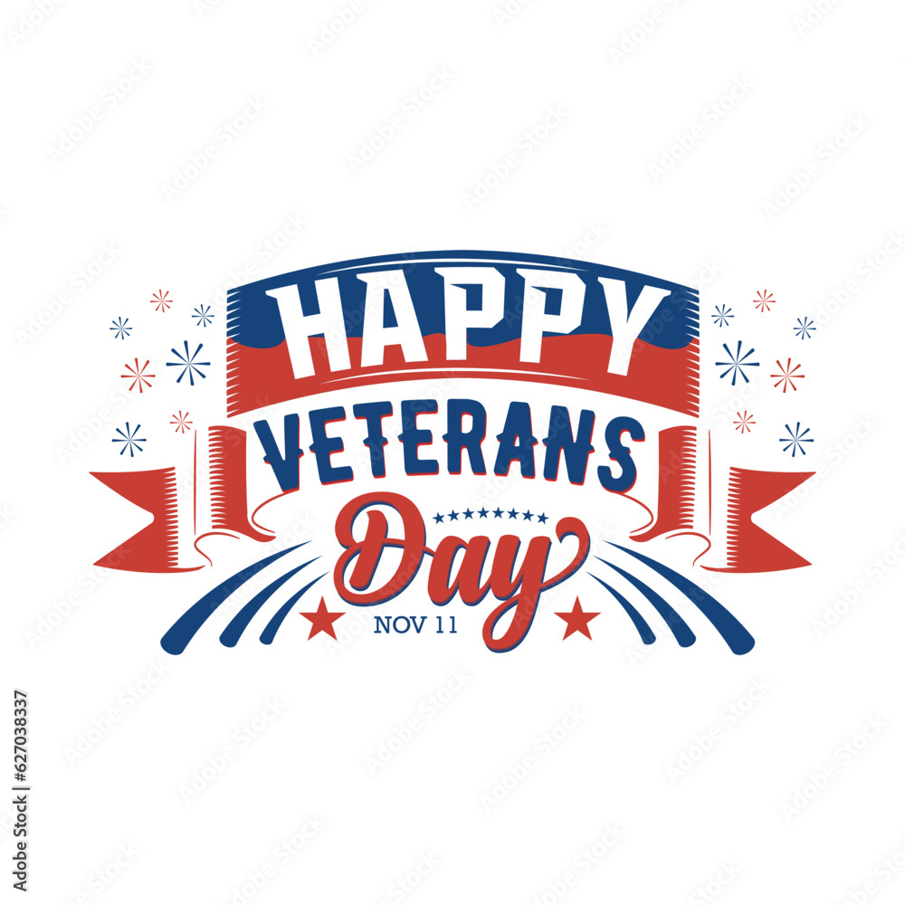 Happy  Veterans Day Vector illustration creative t-shirt design .I LOVE VETERANS. Typography t shirt design. Typography apparel. Print template for t-shirt.