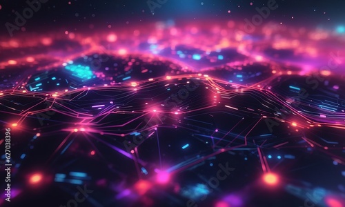 Abstract Digital Background Connect With million Of Dot