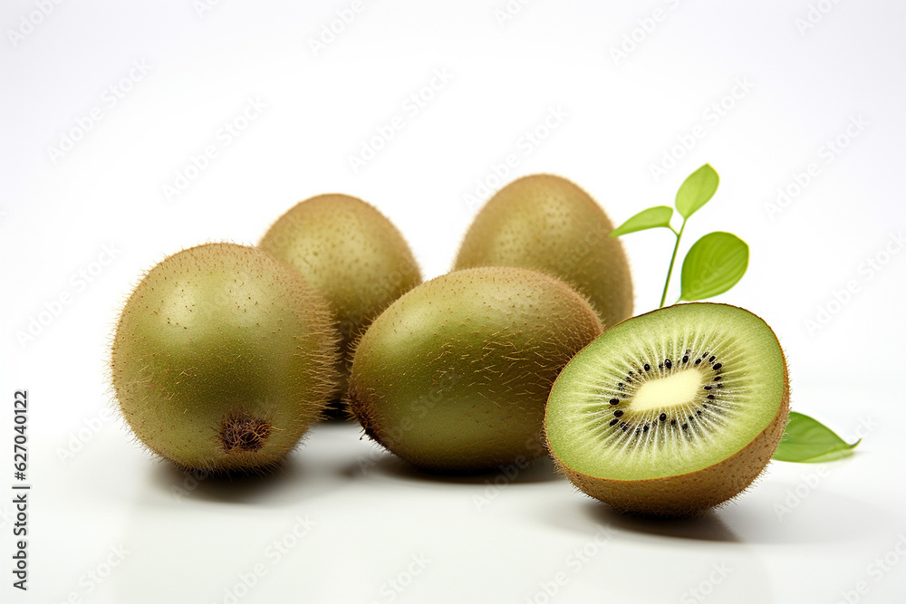 Obraz premium kiwi fruit on white background