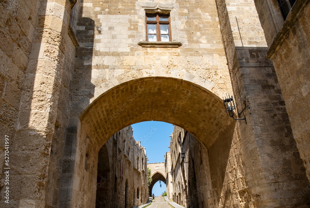 Street of Knights leads to the Palace of the Grand Master of Knights of Rhodes, Greece Street of Knights leads to the Palace of the Grand Master of Knights of Rhodes, Greece