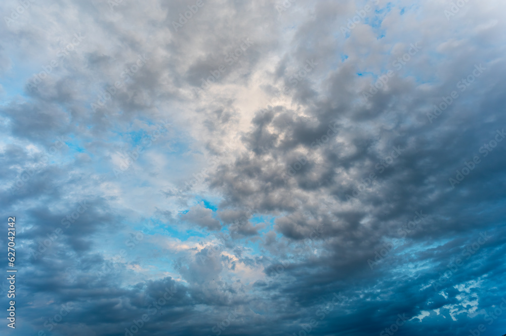 Incredibly beautiful clouds with a blue gap Incredibly beautiful clouds with a blue gap