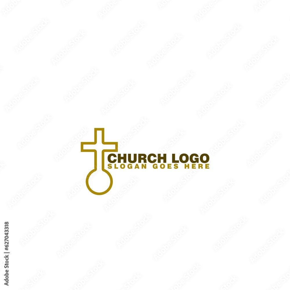 Fototapeta premium Church logo template isolated on white background