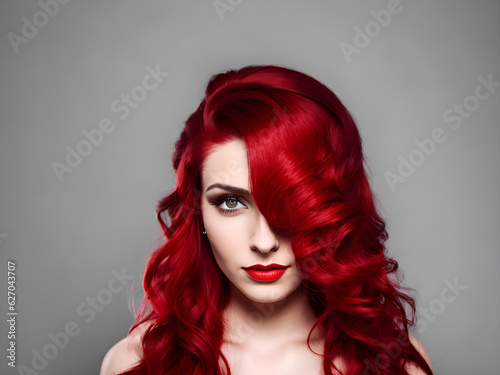 Model with red hair