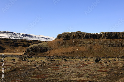 View on a mountain in the south of Iceland