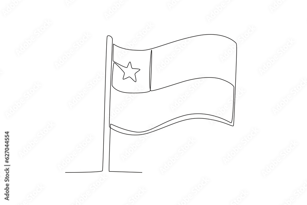 A close view of the Chilean flag. Fiestas patrias chile A close view of the Chilean flag. Fiestas patrias chile