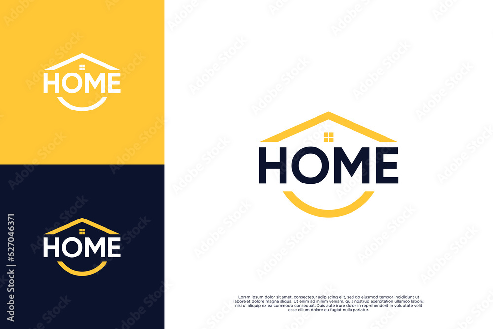 Obraz premium Real estate house logo design inspiration.