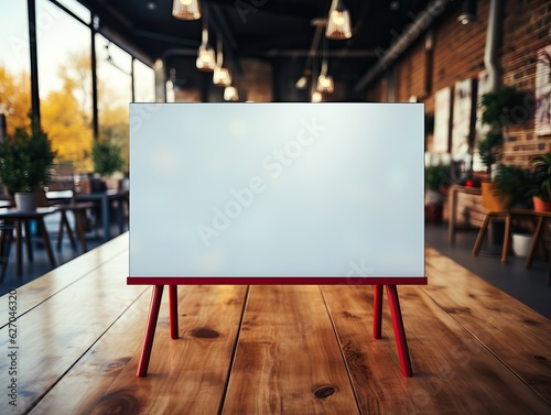 Blank board in a restaurant...