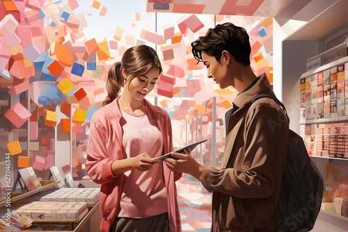 Cartoon style illustration ...