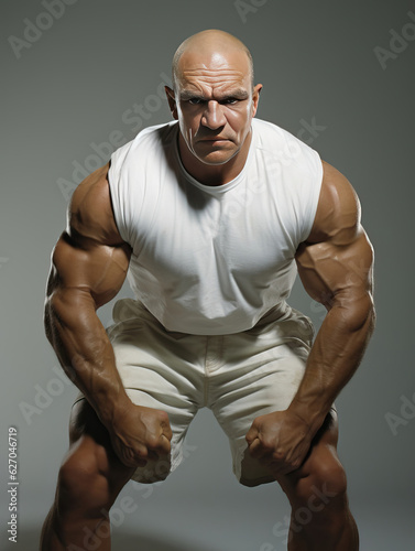 Man with a bodybuilders phy...