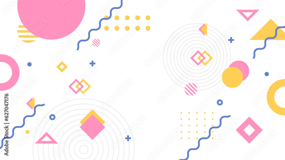 Memphis design elements mega set. Vector abstract geometric line graphic shapes, modern hipster circle triangle template colorful illustration Memphis design elements mega set. Vector abstract geometric line graphic shapes, modern hipster circle triangle template colorful illustration