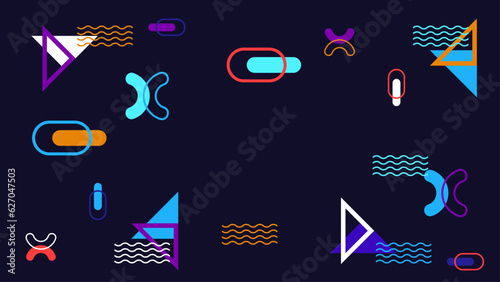 Illustration for hipsters Memphis style.