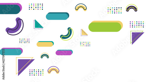 Memphis design elements. Retro funky graphic, 90s trends designs and vintage geometric print illustration element vector collection