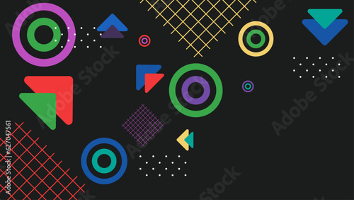 Memphis design elements. Retro funky graphic, 90s trends designs and vintage geometric print illustration element vector collection